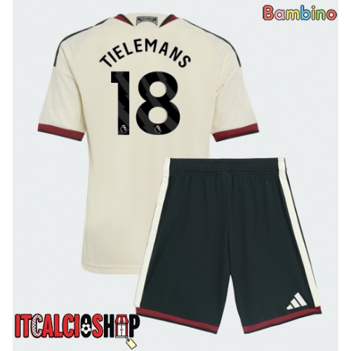 Manchester United Youri Tielemans #18 Terza Maglia Bambino 2026-27 Manica Corta (+ Pantaloni corti)